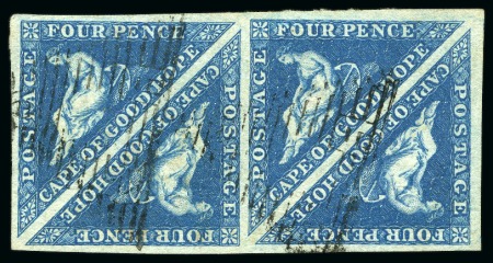 Stamp of South Africa » Cape of Good Hope 1853 4d Deep Blue on deeply blued paper in block of 4