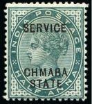 Stamp of India 1854-1940s, Fantastic lot of India & States in 3 albums