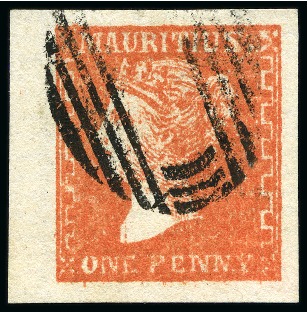 Stamp of Mauritius » 1859 Dardenne Issue (SG 41-44) 1859 Dardenne 1d dull vermilion used