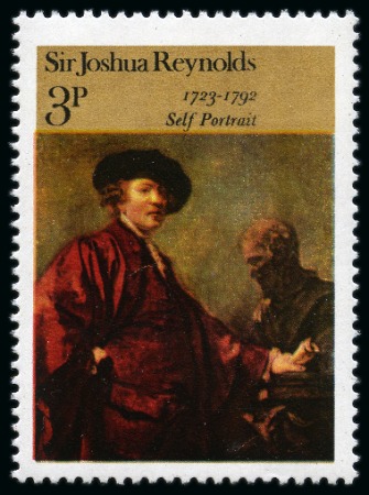 Stamp of Great Britain » Queen Elizabeth II 1973 British Paintings 3p with gold and embossing omitted