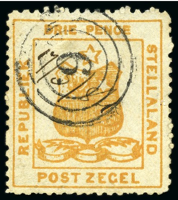 Stamp of Bechuanaland » Stellaland 1884 Used group incl. 3d Orange with "6" numeral of Christiana and ms "17/3/84" date