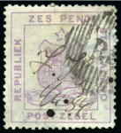 Stamp of Bechuanaland » Stellaland 1884 Used group incl. 3d Orange with "6" numeral of Christiana and ms "17/3/84" date