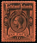 Stamp of Falkland Islands 1912-20 1d to £1 complete set of 11 values