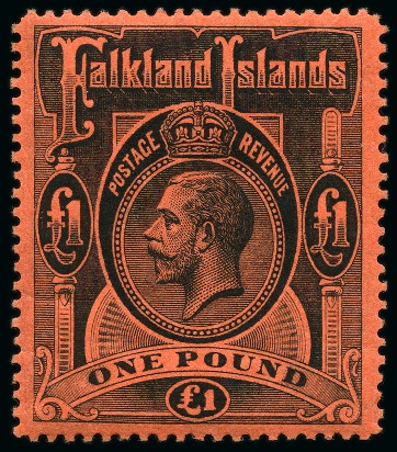 Stamp of Falkland Islands 1912-20 1d to £1 complete set of 11 values