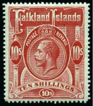 Stamp of Falkland Islands 1912-20 1d to £1 complete set of 11 values