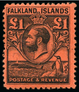 Stamp of Falkland Islands 1929-37 Whale and Penguin, complete mint set of 11