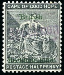Stamp of Bechuanaland » British Bechuanaland 1888 (Dec) 1/2d Grey-Black group incl. double overprint (one vertical) variety