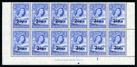 Stamp of Bechuanaland » Bechuanaland Protectorate 1961 2 1/2c on 3d Bright Ultramarine with "spaced c"