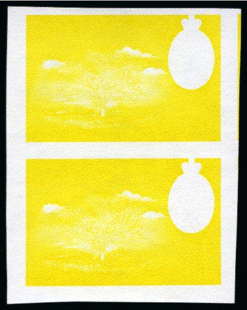 Stamp of Bechuanaland » Bechuanaland Protectorate 1961 (Oct) 25c printer's progressive proofs in 3 imperf. vertical pairs