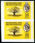 Stamp of Bechuanaland » Bechuanaland Protectorate 1961 (Oct) 25c printer's progressive proofs in 3 imperf. vertical pairs