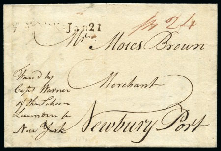 Stamp of Mauritius 1793 Entire with Port Louis dateline addressed to Newbury