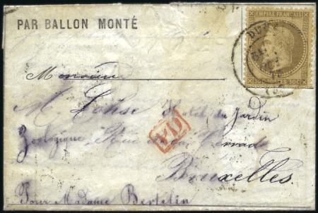 Stamp of France 1870 Pli confié du Washington pour la Belgique: le