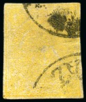 Stamp of Persia » 1868-1879 Nasr ed-Din Shah Lion Issues » 1876 Narrow Spacing (SG 15-19) (Persiphila 13-17) 1876 4 Krans Bronze yellow, used two singles