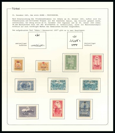 Stamp of Turkey 1921-24 First Adana, Second Adana, Genoa printing,