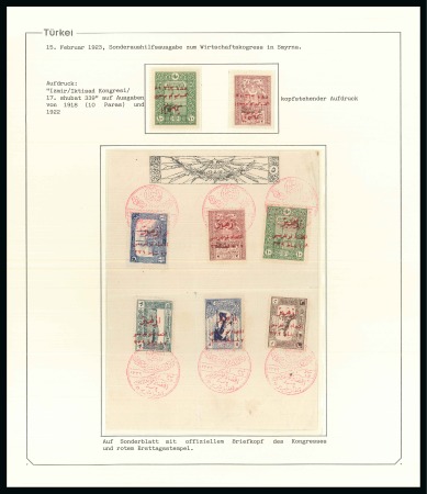 Stamp of Turkey 1923-24 Smyrna Economics Congress Overprinted Comm
