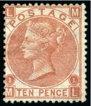 Stamp of Great Britain » Collections 1840-1901, Mint & used collection in 2 stockbooks with many rare stamps