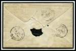 Stamp of Colonies françaises » Monaco 1859 Enveloppe pour Paris avec 10c +40c sarde (touchés)