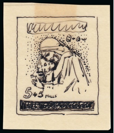 Stamp of Egypt » Commemoratives 1940 Child Welfare Issue, 5 + 5m hand-drawn essay in