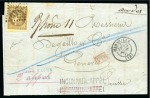 Stamp of France 1870 30c Bordeaux obl. GC 2240 sur lettre de Marseille