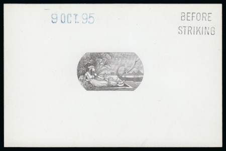 Stamp of Egypt » Commemoratives 1895 The Winter Festivals, large die proofs of centre vignette on glossy paper