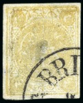 Stamp of Persia » 1868-1879 Nasr ed-Din Shah Lion Issues » 1876 Narrow Spacing (SG 15-19) (Persiphila 13-17) 1876 Four krans buff, imperforate, on laid paper