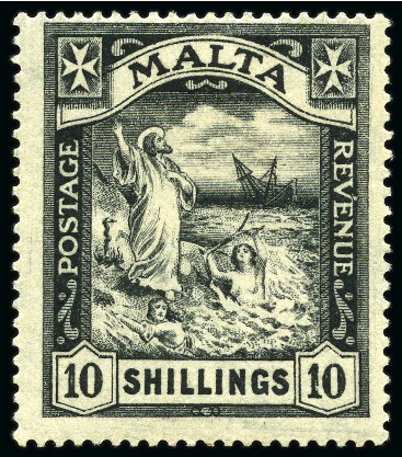 Stamp of Malta 1860-1938, Mint & used collection on two album pages,