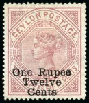 Stamp of Ceylon 1857-1935, Valuable chiefly used collection on two