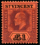 Stamp of St. Vincent 1863-1938, Mint and used collection on a Scott album page