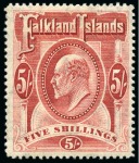 Stamp of Falkland Islands » Collections 1891-1937, Small selection of Falkland Islands on two