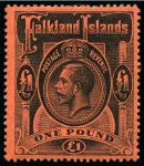 Stamp of Falkland Islands » Collections 1891-1937, Small selection of Falkland Islands on two