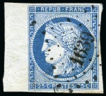 Stamp of France 1849 25c bleu, 6 très beaux exemplaires
