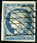 Stamp of France 1849 25c bleu, 6 très beaux exemplaires
