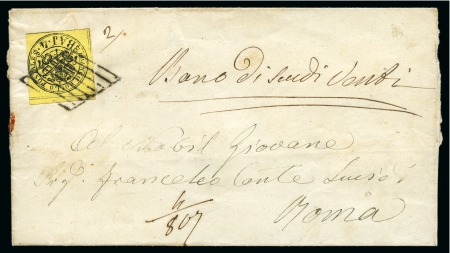 Stamp of Italian States » Papal States ITALY STATES PAPAL STATE 1865 Money value letter