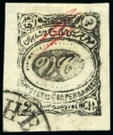 Stamp of Persia » 1896-1907 Muzaffer ed-Din Shah (SG 113-297) 1902 Meched Provisional Issues: Attractive selection used, showing 1ch, 2ch and 1kr all genuine, plus some forgeries, mixed to fine, a scarce assembly, cert. Persiphila (Persiphila $1'550+)