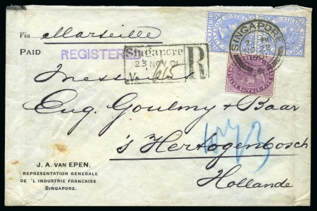 Stamp of Malaysia » Straits Settlements STRAITS SETTLEMENT 1901 Registered cover