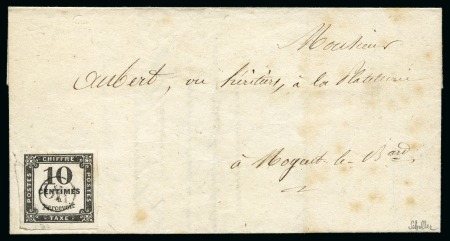 Stamp of France » Timbres-Taxe Première date connue 1859 10c Taxe carré, Type 2,