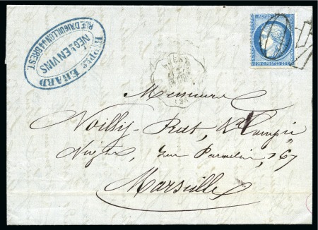 Stamp of France Taxe 40 double trait sur 25c Cérès sur lettre de