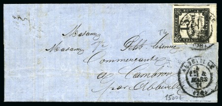 Stamp of France » Timbres-Taxe Taxe carré 15c obl. Abeille 4 mars 1871 sur lettre