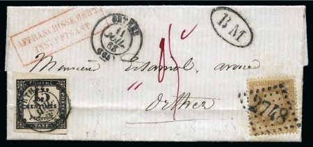 Stamp of France » Timbres-Taxe Lettre datée de Navarrenx, remise à la boite mobile