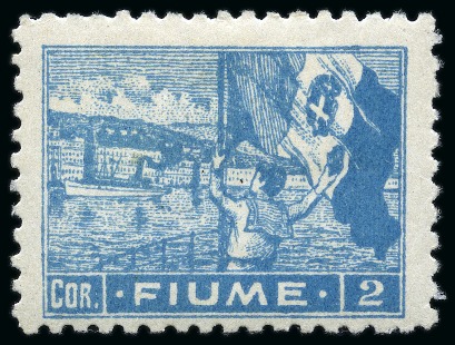 Stamp of Italy » Italy Fiume ITALY - FIUME 1919 2Cor on better paper (carta C) w. rare perf. 10 1/2