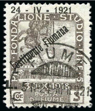 Stamp of Italy » Italy Fiume ITALY - FIUME 1921 Costituente Fiumana 3L with ERROR: shifted C in Costituente, used