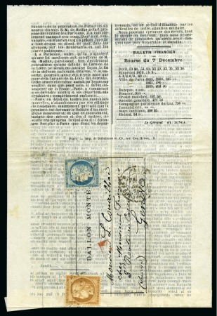 Stamp of France » Guerre de 1870-1871 Journal LE SOIR par Ballon Monté de Paris 10.12.1870