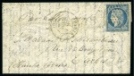 Stamp of France » Guerre de 1870-1871 LE GALILEE certain avec 20c Siège obl. étoile pleine,