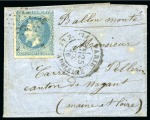 Stamp of France » Guerre de 1870-1871 LE VAUBAN 20c Lauré sur Ballon Monté petit format
