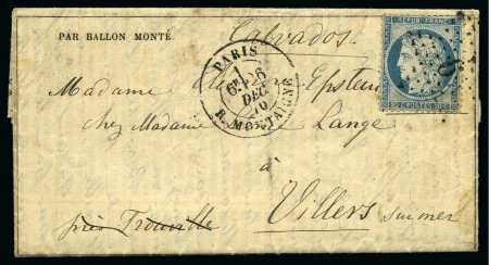 Stamp of France » Guerre de 1870-1871 LE TOURVILLE avec 20c Siège obl. étoile 9 de Paris