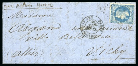 Stamp of France » Guerre de 1870-1871 LE DAVY certain avec 20c Lauré obl. GC 347 de Paris