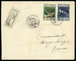 Stamp of Italy » Italy Fiume ITALY- FIUME 1920 'REGGENZA ITALIANA DEL CARNARO' large letterset PROOF overprint on 5C together with 25C ordinary overprint on registered 'Biego' cover
