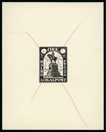 Stamp of Sweden 1926-27, Small selection of MALMÖ local post on 13