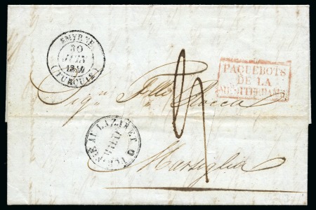 Stamp of Auction catalogues SMYRNE Lettre de1847 pour la SAXE avec diverses taxes