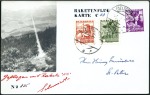 Stamp of Austria 1935-81, Seven rocket mail items incl. two very sc